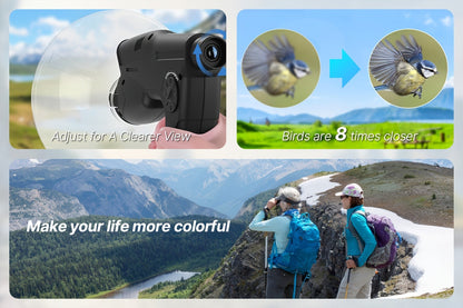 Bionic Ear Monocular Bird Listening Device 8x Magnification, ProSound Digital Sound Amplifier, Long Range 1200M
