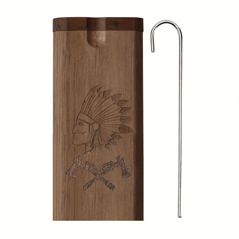 Cigarette Case - Engraved Wooden for Men Colorful Artisan Storage Box, Slim Pocket Holder - product detail view 11