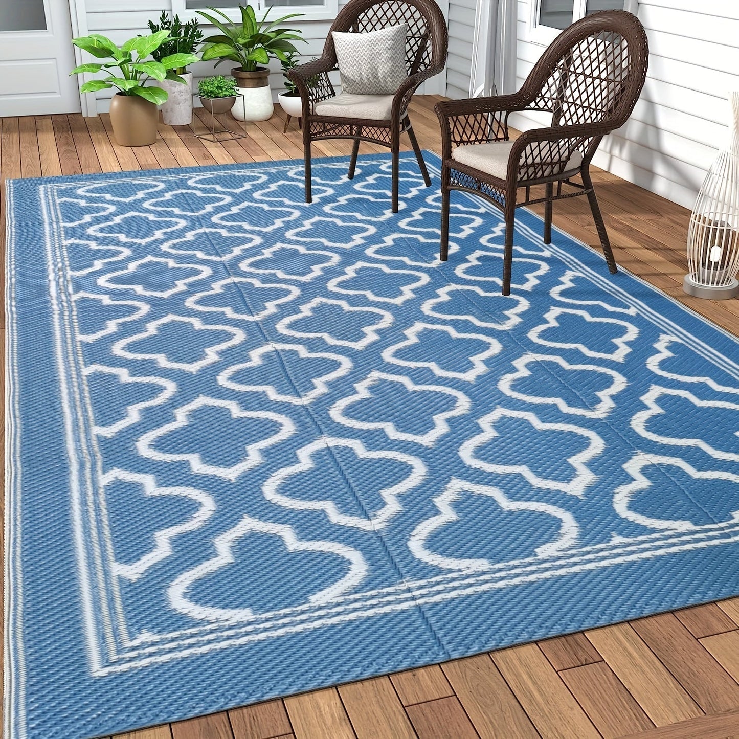 Outdoor Mat | Reversible Foldable Polypropylene RV Camping Patio Picnic