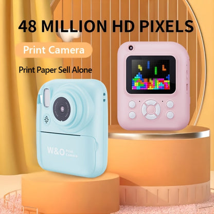 Instant Print Camera for Kids 48MP with Print Paper 32G TF Card 1080P FHD Video Flash MP4 Puzzle Game for a Home Lash Beauty Routine