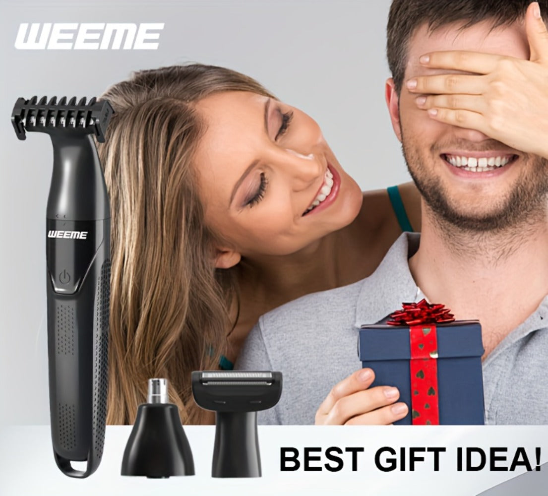 Electric Epilator & Hair Removal Device 3-in-1 for Men & Women - Shaver Trimmer for Underarms Legs Arms Bikini Line Sensitive Areas