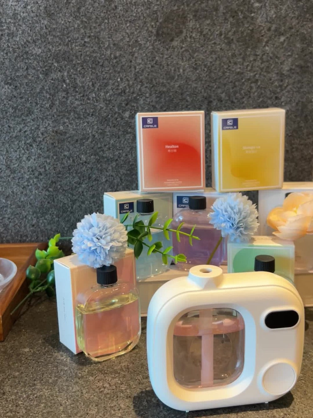 Essential Oil Diffuser Waterless Hanging Diffuser 5 Spray Modes 500mAh Rechargeable for Home Cooking, Dining and Outdoor Meals