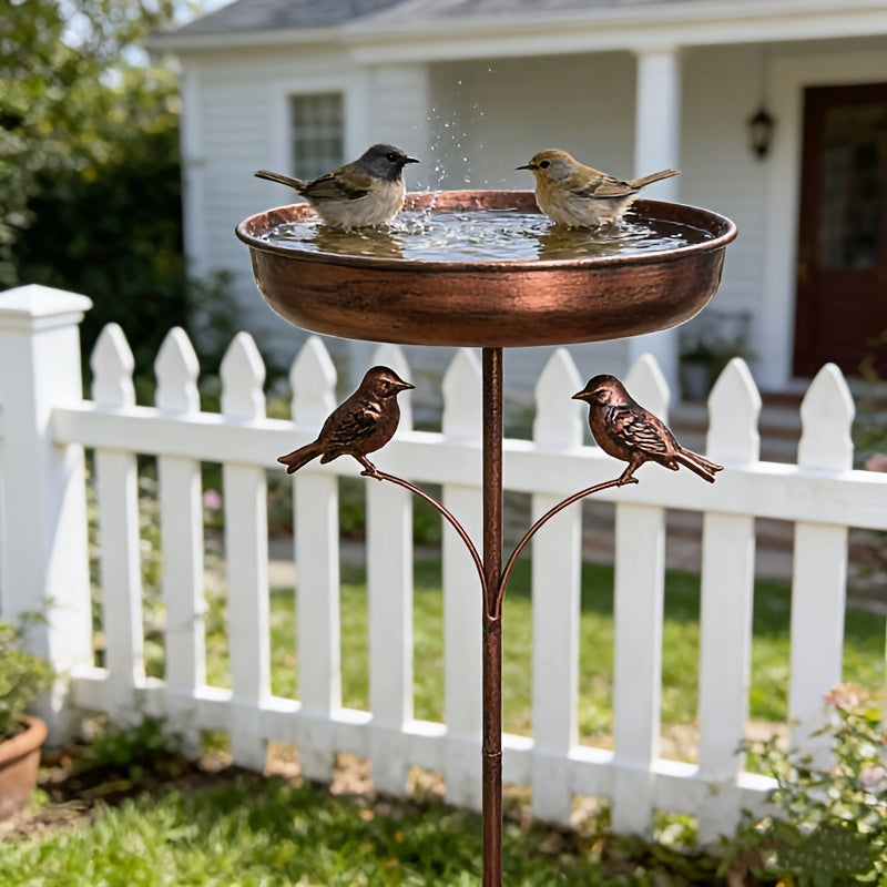Bird Feeder Cast Iron Vintage, Bird Bath Garden Outdoor Yard Decor for Garden, Yard and Pest Management