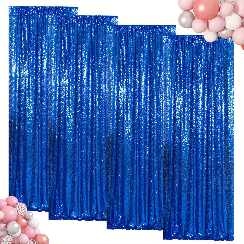 Sequin Backdrop Curtain for Party Wedding – 4x8ft Shimmering Glitter Curtain for Birthday Photo Booth Stage Decoration, Easy Hang