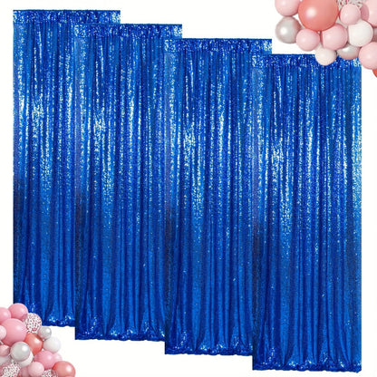 Sequin Backdrop Curtain for Party Wedding – 4x8ft Shimmering Glitter Curtain for Birthday Photo Booth Stage Decoration, Easy Hang
