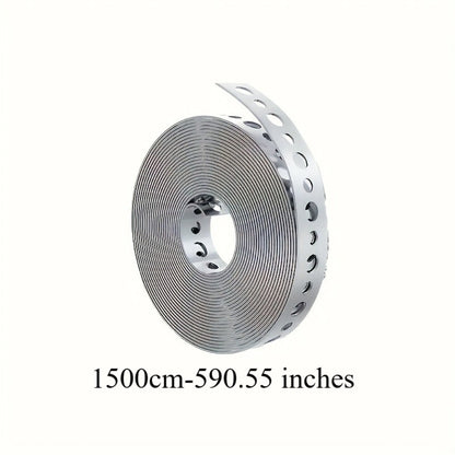 Galvanized Steel Pipe Support Bar with Pre-Drilled Holes – Corrosion-Resistant Hanging Rod for Plumbing HVAC Garage Workshop