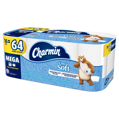 Charmin Ultra Toilet Paper Mega Roll - 2-Ply 200 Sheets per Roll, & Strong Bath Tissue, Available in Mega