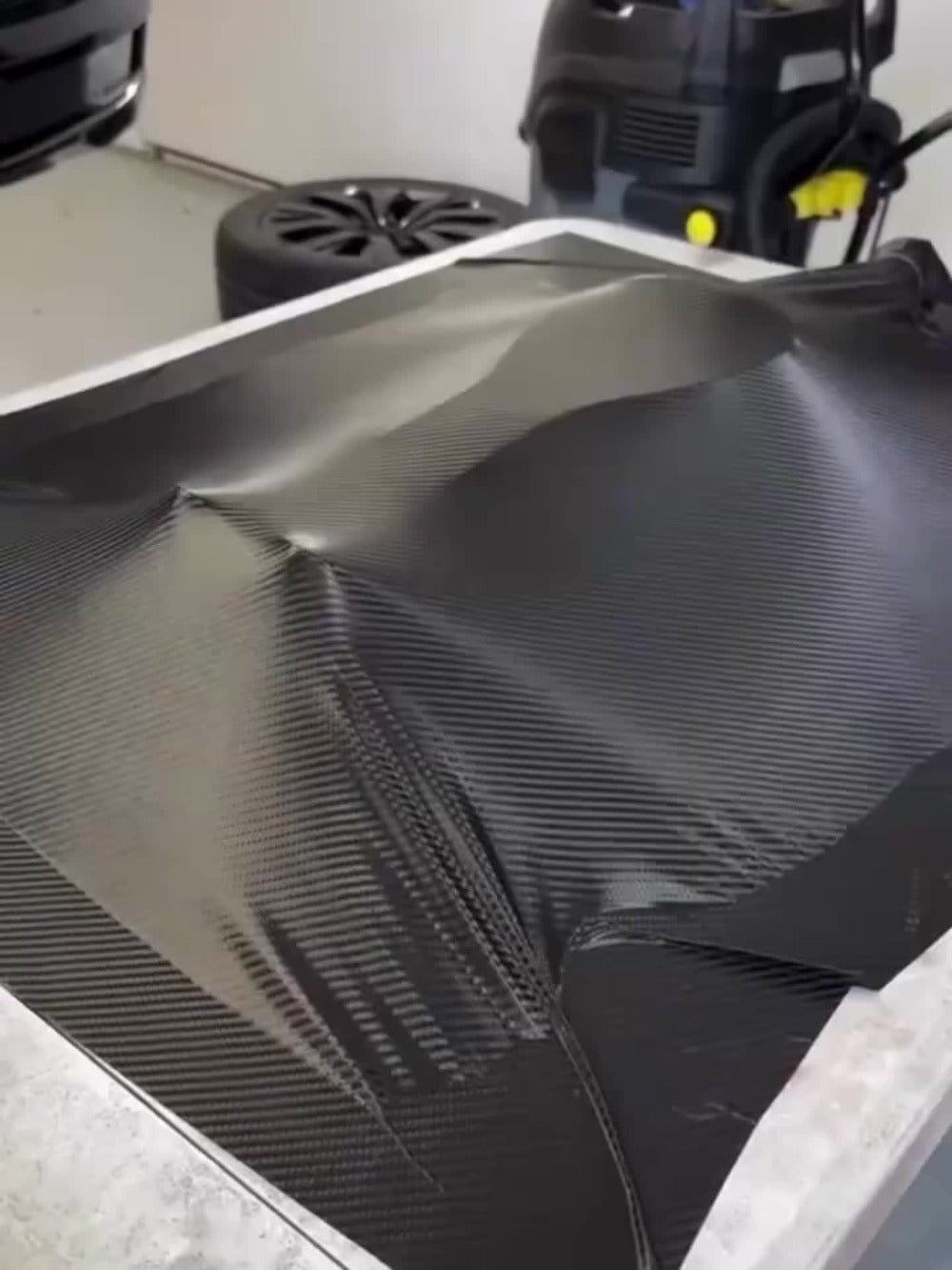 5D Carbon Fiber Vinyl Wrap 50cm x 300cm – Self-Adhesive Car Interior Decor Film, UV Protection, Scratch-Resistant, Dashboard Trim Sticker