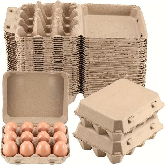 Egg Cartons 12 Egg Holder Reusable Pulp Egg Storage Container Box for Kitchen Chicken Coop for Home Cooking, Dining and Outdoor Meals