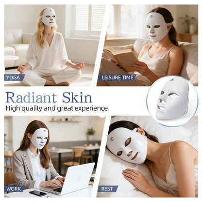 7 Color Photon LED Facial Device for Bath Time, Home Spa and Personal Care, with the Listed Configuration