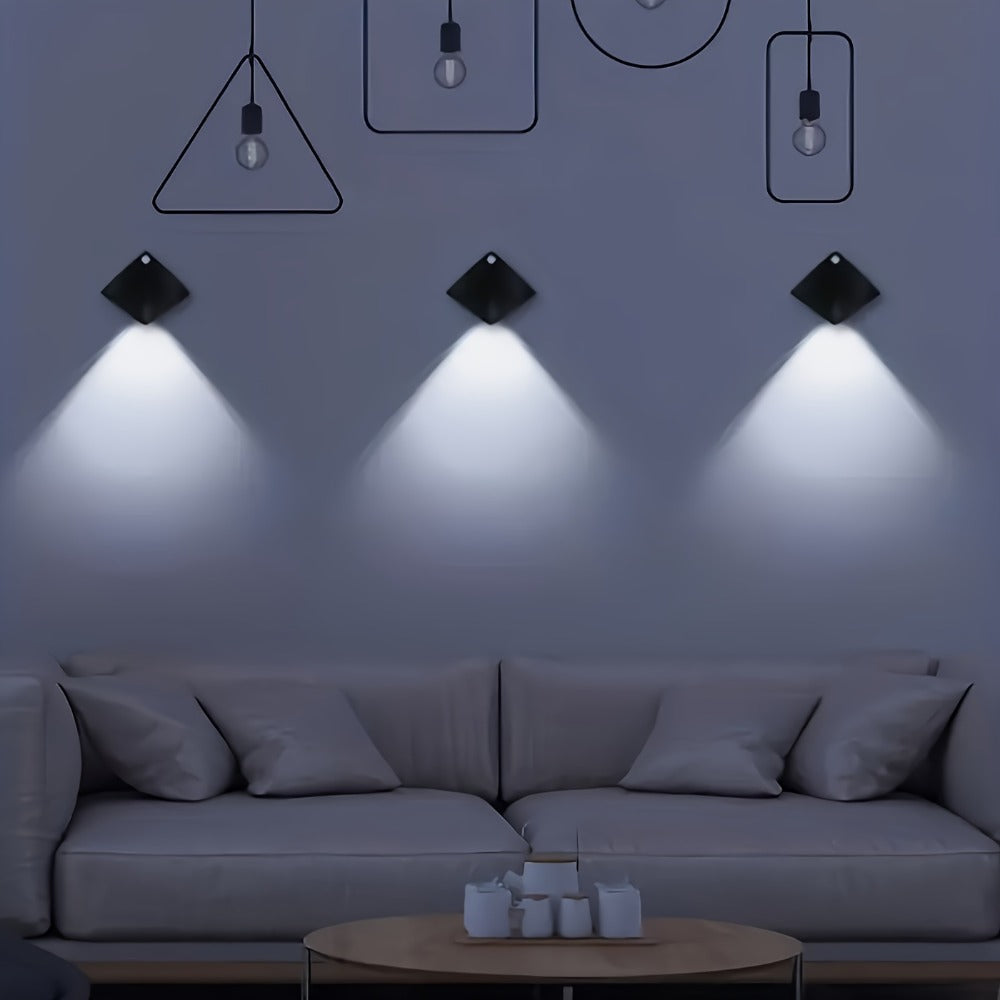 Magnetic LED Motion Sensor Wall Light USB Rechargeable, Wireless Night Light for Hallway, Stairs