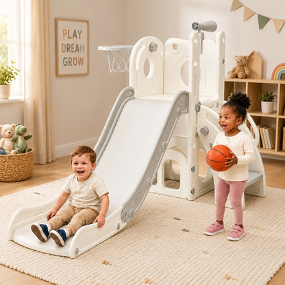 Toddler Slide & Climber Playset L-Shaped Indoor Outdoor Playground with the Listed Color, Size or Set Options for Everyday Use