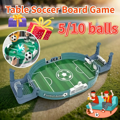 Portable Tabletop Football Game Set – Stand-Alone Table Design, Durable PP Material, 6 or 10 Balls, Family Party Board Game for Christmas