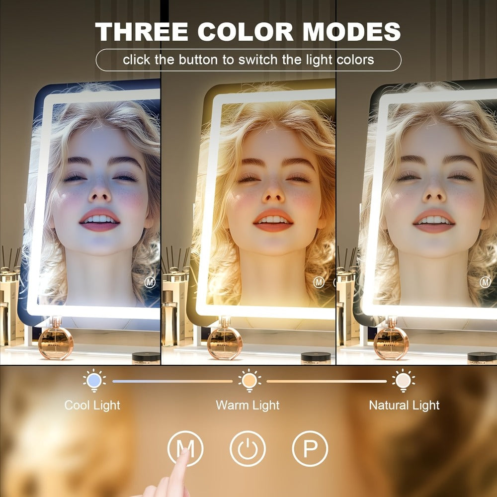Vanity Mirror with Lights and 5X Magnifying Spotlight, for Makeup, Travel and Everyday Vanity Use