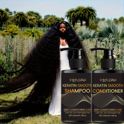 Keratin Smooth Shampoo and Conditioner in 200mL Pump Bottles with Duo, Shampoo-Only or Conditioner-Only Options