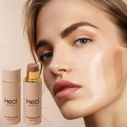CC Cream Foundation Stick 2-Pack – Full Coverage Concealer, Waterproof Long-Lasting Natural Matte Finish, Lightweight Moisturizing Formula