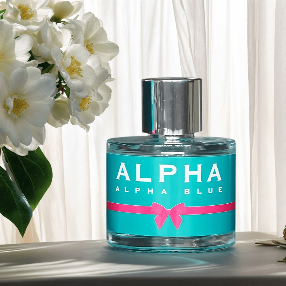 Perfume for Women Alpha Blue 100ml EDT Spray with a Sweet Floral Fragrance Profile in a Distinctive Bottle Presentation