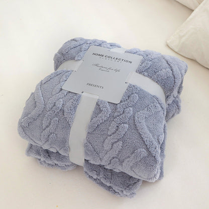 3D Plush Dense Weave Fleece Blanket, Ultra- Throw for Bed, Couch, Travel & Outdoor, Air-Conditioning Friendly