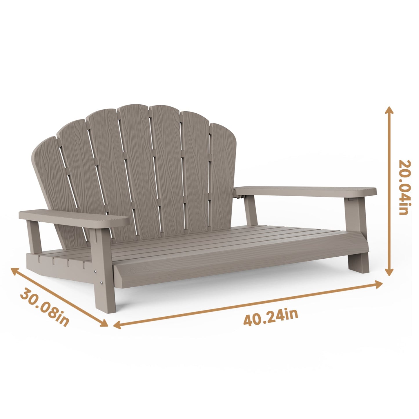 Raised Resin Dog Sofa with Slatted Seat, Back and Arm Panels in Light Brown or Black, 40.24 Inches Wide