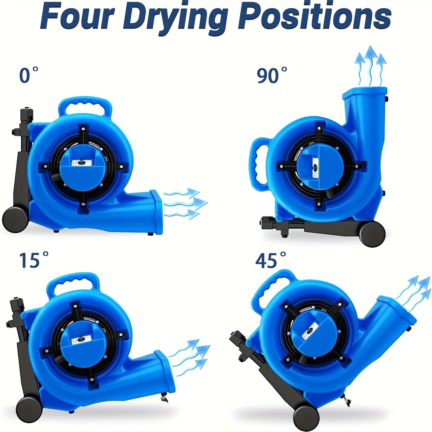 Air Mover Floor Dryer 5000CFM 1HP, Carpet Dryer & Portable Blower Fan, 3-Speed Quiet Floor Drying for Home & Commercial Use