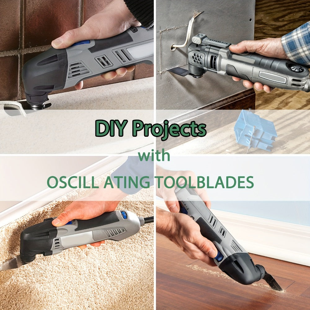 Oscillating Tool Blade Kit 98PCS Multi Tool Blades with Sanding Pads Sandpaper for Cutting Wood Plastic Metal Nails PVC Drywall Fits Most