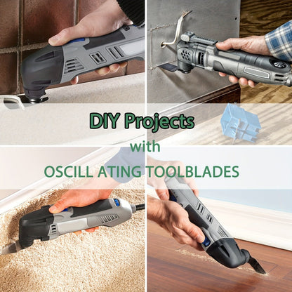 Oscillating Tool Blade Kit 98PCS Multi Tool Blades with Sanding Pads Sandpaper for Cutting Wood Plastic Metal Nails PVC Drywall Fits Most