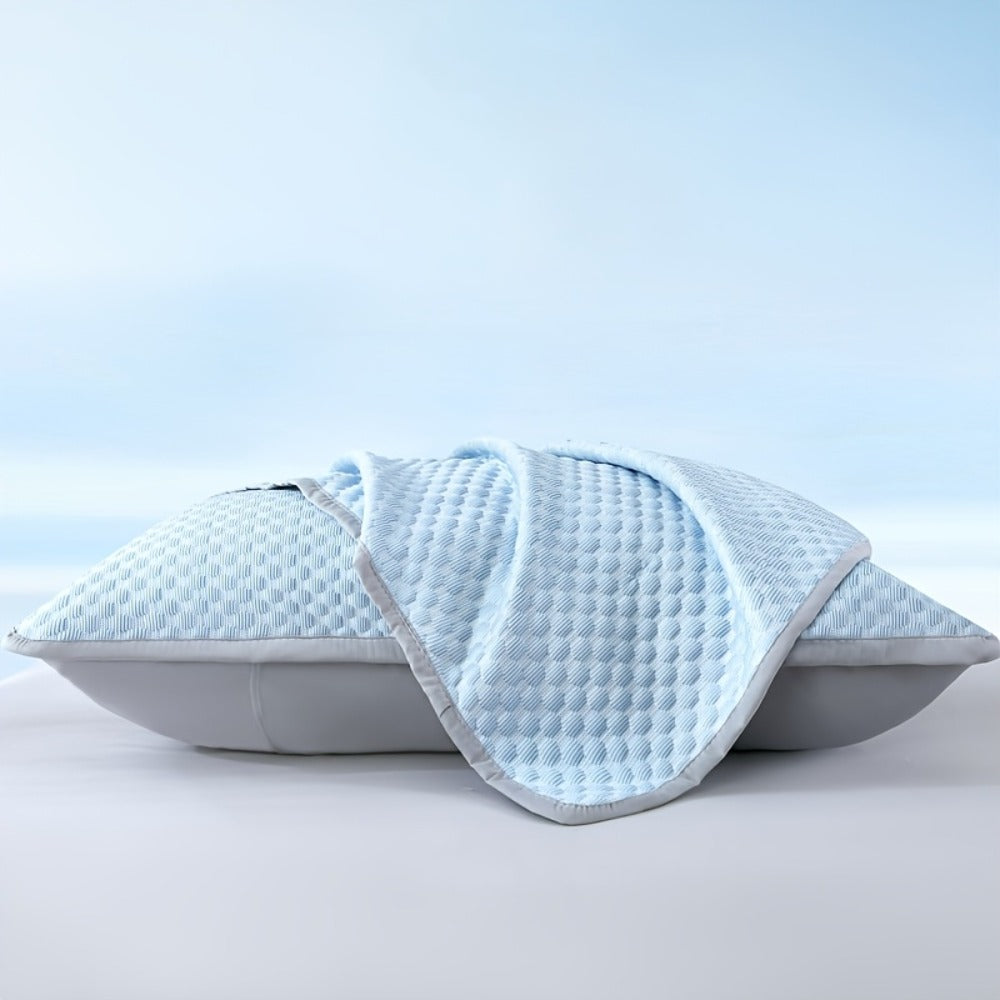 Cooling Pillow Cases 2-Pack 3D Ice Bean Texture, Polyester Pillowcases for Summer, Cool Sleep Bedroom Pillow Covers