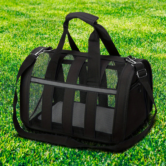 Foldable Pet Carrier Bag Breathable Mesh – Portable Soft Sided Tote for Cats & Small Dogs, Collapsible Travel Handbag, S/M/L, 7 Colors
