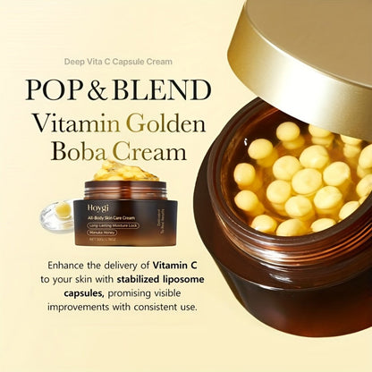 Face Cream PDRN Collagen Three-Piece Capsule Set with Vitamin C and Niacinamide for Day or Night Use