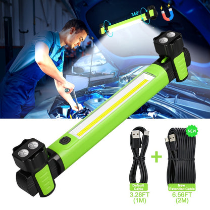 LED Work Light 2500LM Rechargeable Magnetic Underhood Inspection Light with 5200mAh Battery & Hooks
