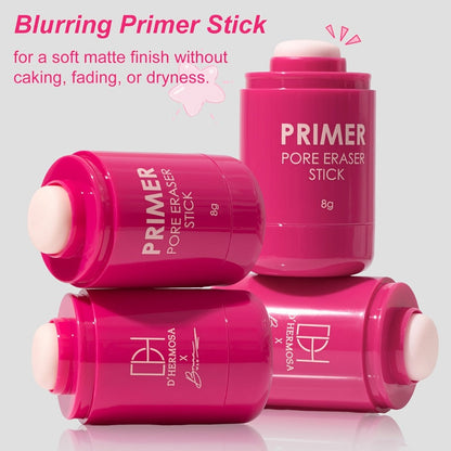 Pore Minimizer Face Primer Stick 2pcs Oil Control Matte Finish Makeup Base, for Makeup, Travel and Everyday Vanity Use
