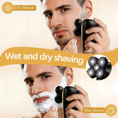 Bald Head Shaver for Men - Rechargeable Electric Razor for Bald Head & Beard Grooming, Multi-Functional Sensitive Skin Shaving Tool
