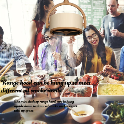 Portable USB Range Hood Handheld Exhaust Fan, Compact Smoke Absorber with 2 Filter Screens for BBQ