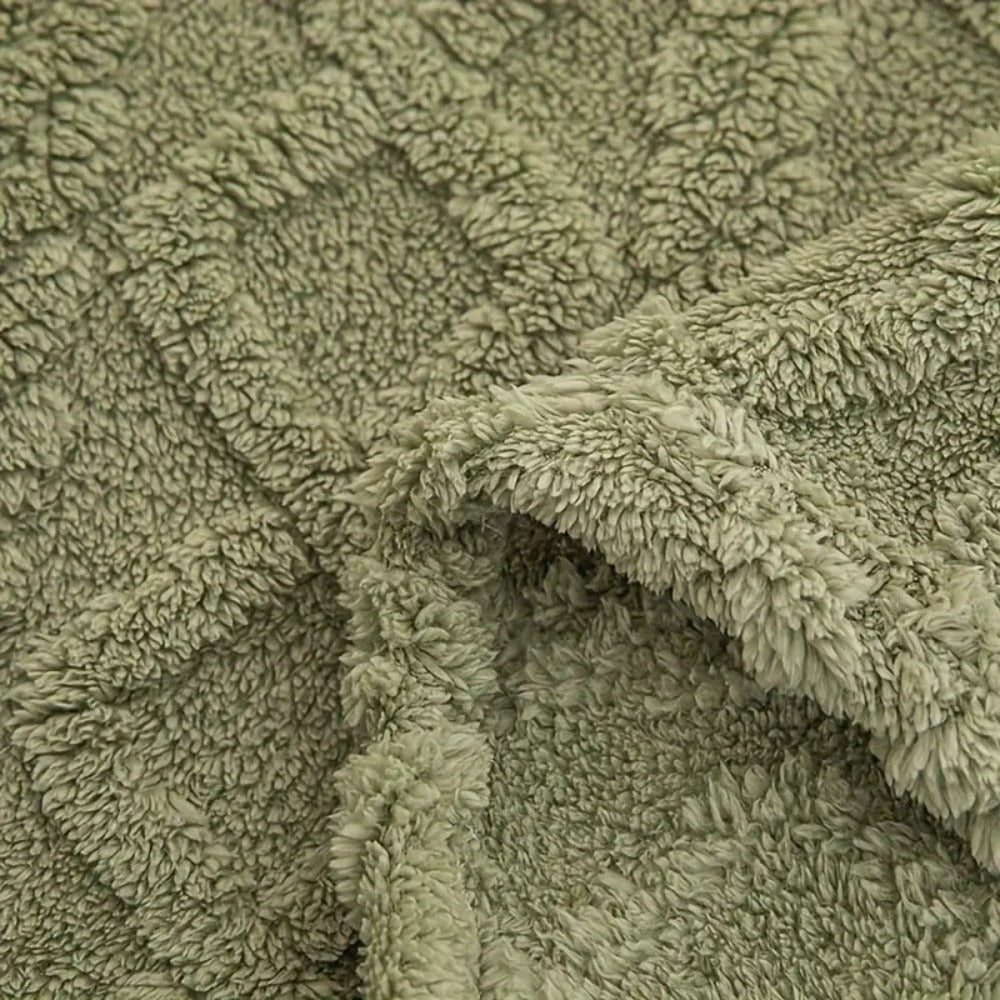 3D Plush Dense Weave Fleece Blanket, Ultra- Throw for Bed, Couch, Travel & Outdoor, Air-Conditioning Friendly