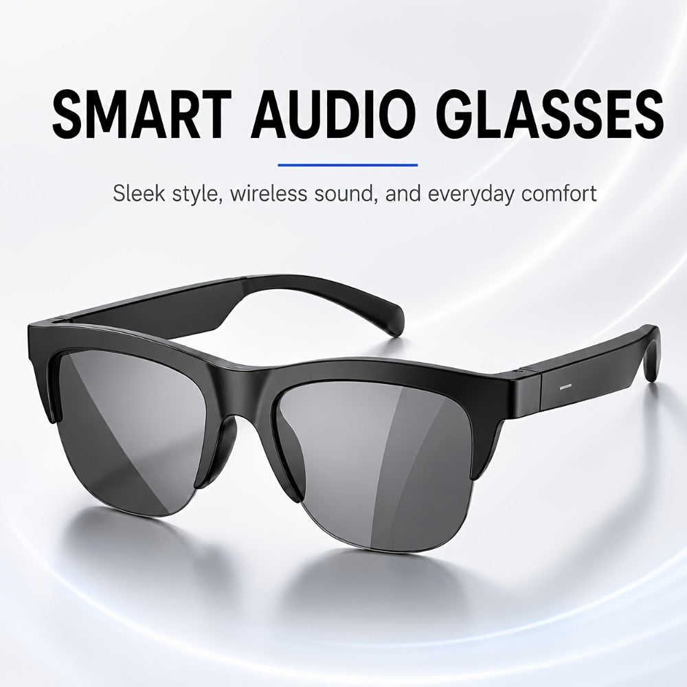 Smart Audio Glasses Open Ear Wireless HD Immersive Sound for Bedside Audio, Alarms and Room Entertainment