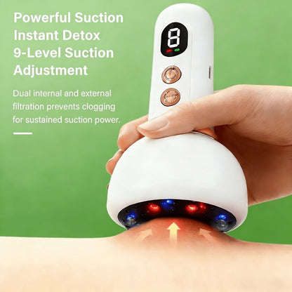 Vacuum Cupping Massager USB Rechargeable Scraping Massage Device Intelligent Suction Cup with 1200mAh Battery for Home or Salon Spa Use
