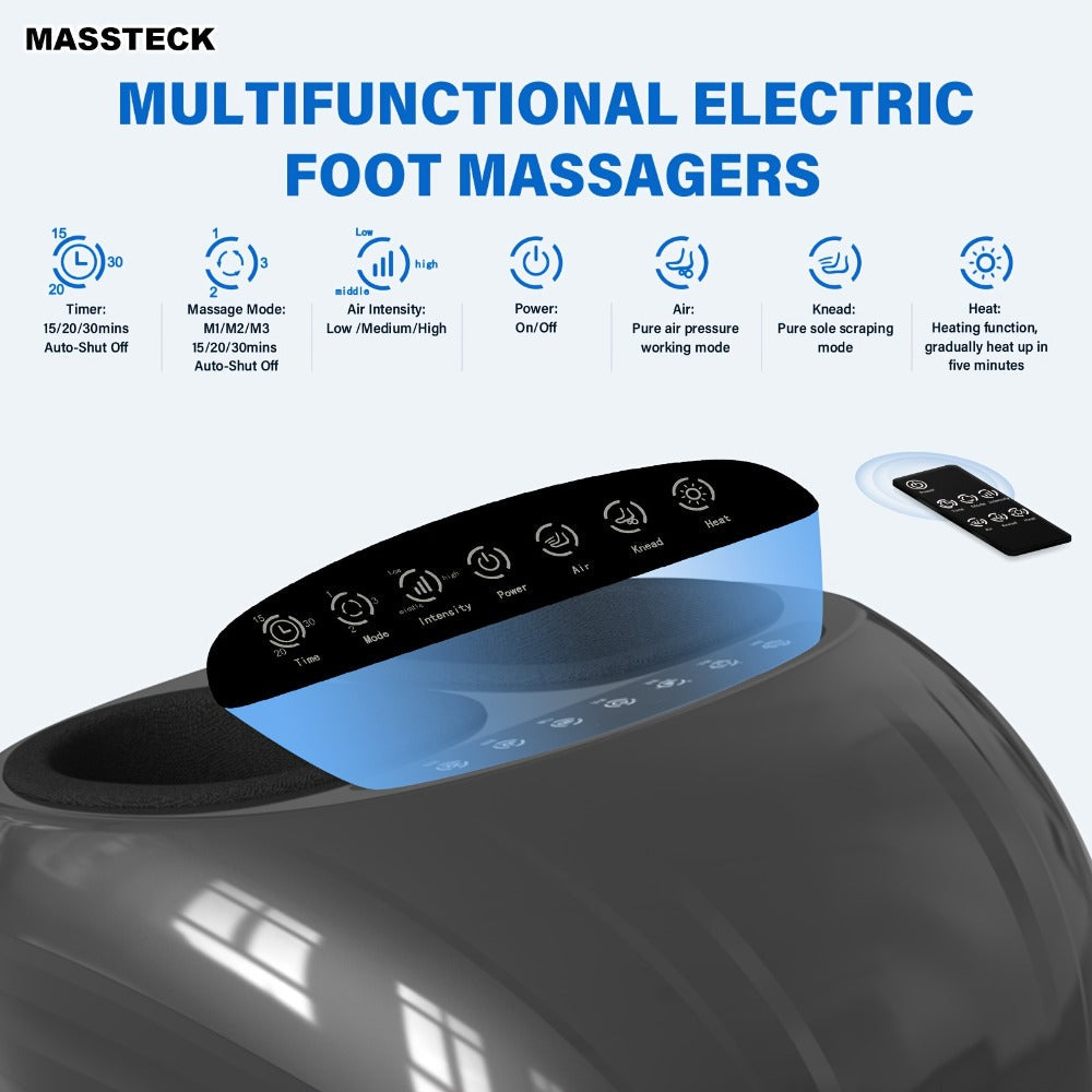 Shiatsu Foot Massager Machine with Heat, Deep Kneading Electric Foot Massager for Plantar Fasciitis