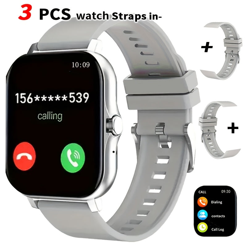 Smartwatch Email Display 1.83" Full Touch – Wireless Calling, Pedometer, Activity Tracker, Multi-Exercise Modes, Dual TPU Strap, USB