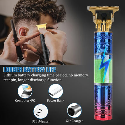 Hair Clipper Cordless T-Blade Trimmer with Four Guide Combs, 800mAh Battery and 120-Minute Listed Runtime