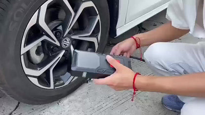 Portable Car Jump Starter 10000A – 9-in-1 Battery Booster with 350PSI Tire Inflator, LED Light, USB-C Fast Charging