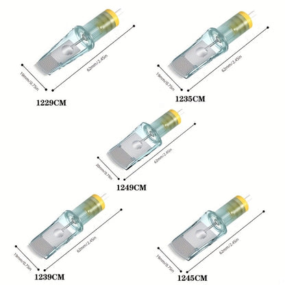 Tattoo Cartridge Needles with Aurora II Label, 10-Pack Curved Magnum Choices from 1229CM to 1249CM