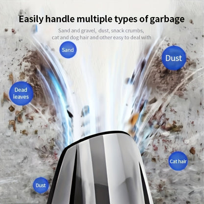 Handheld Vacuum Cleaner with USB Charging, Aluminum Fan Blade, Accessory Set and Black Finish