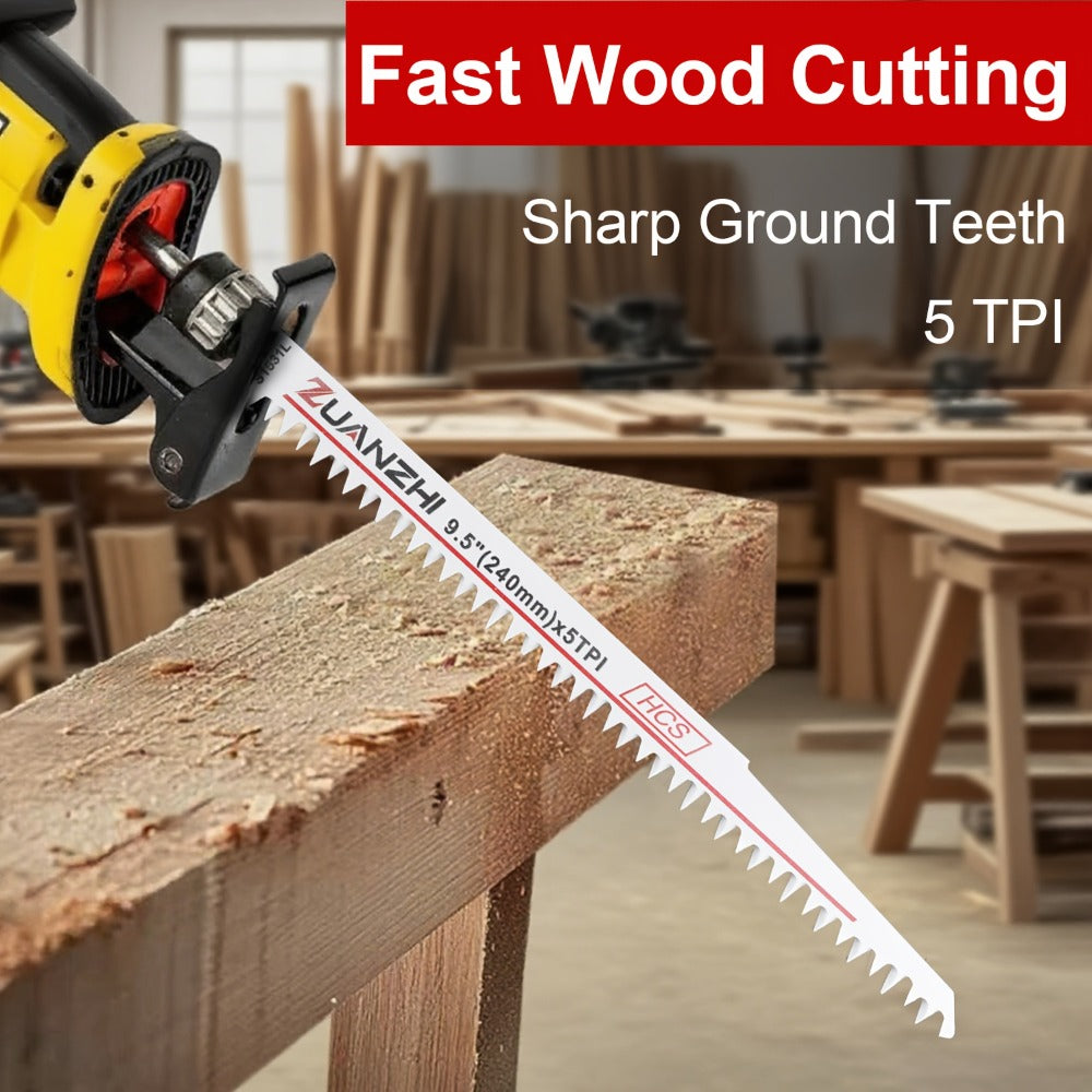 Wood Cutting Reciprocating Saw Blades 10PCS S1531L for Garden Pruning Branch Trimming Tree for Entryways, Bedrooms and Living Spaces