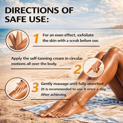 Tanning Lotion 3000X Coconut & Olive Extract Indoor Tanning Accelerator – Deep Bronze Glow Skin-Smoothing Sunless Tanner Keeps Skin Soft