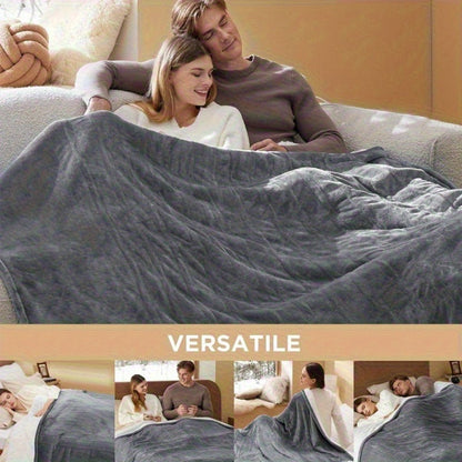 Electric Heated Blanket Dual Zone Independent Temperature Control A/B Zones for Entryways, Bedrooms and Living Spaces