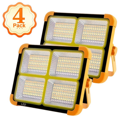 Magnetic Solar Work Light with Hook – 6500 Lumen LED Camping Light, Adjustable Brightness, Solar & USB-C Dual Charging, 6 Modes
