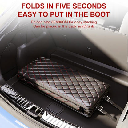 Car Mattress Foldable Back Seat Sleeping Pad Thickened Faux Leather Non-Inflatable Universal Sedan Bed for Travel Camping Afternoon Nap Road