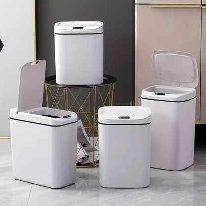 Motion-Activated Touchless Trash Can with Lid, Smart Sensor Waste Bin for Kitchen, Bathroom, Office & Home