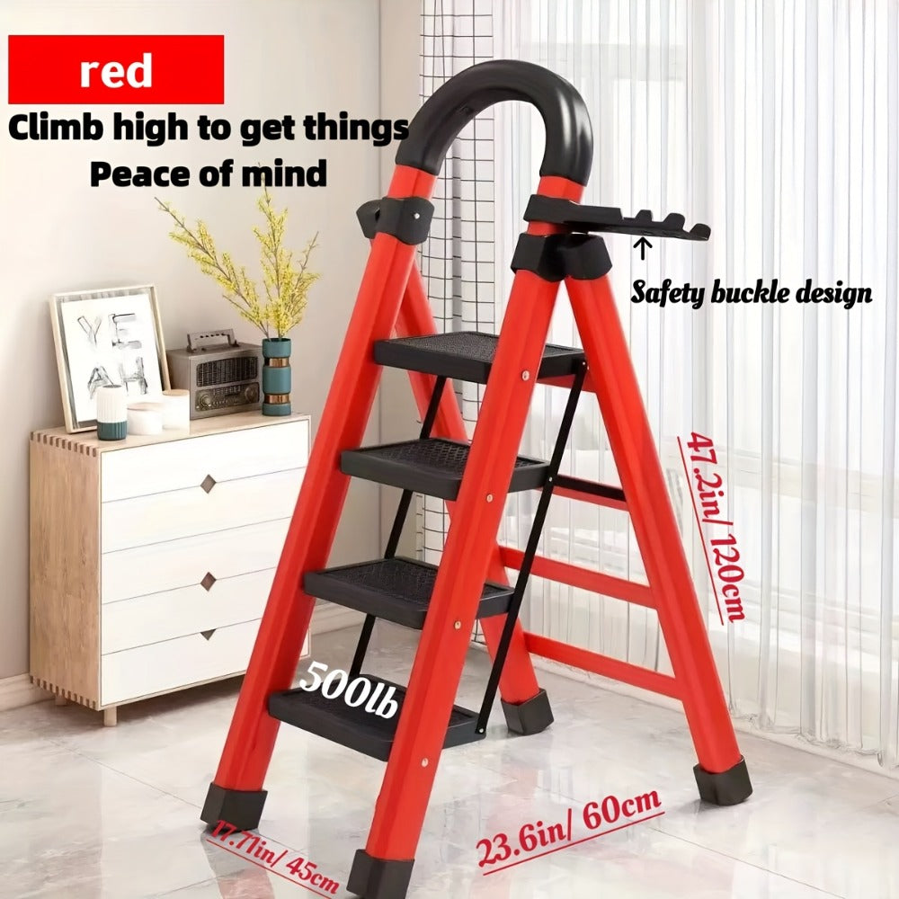 Portable Folding Step Ladder 3/4/5-Step, Weight, Plastic Step Stool Ladder, Foldable Ladder for Household