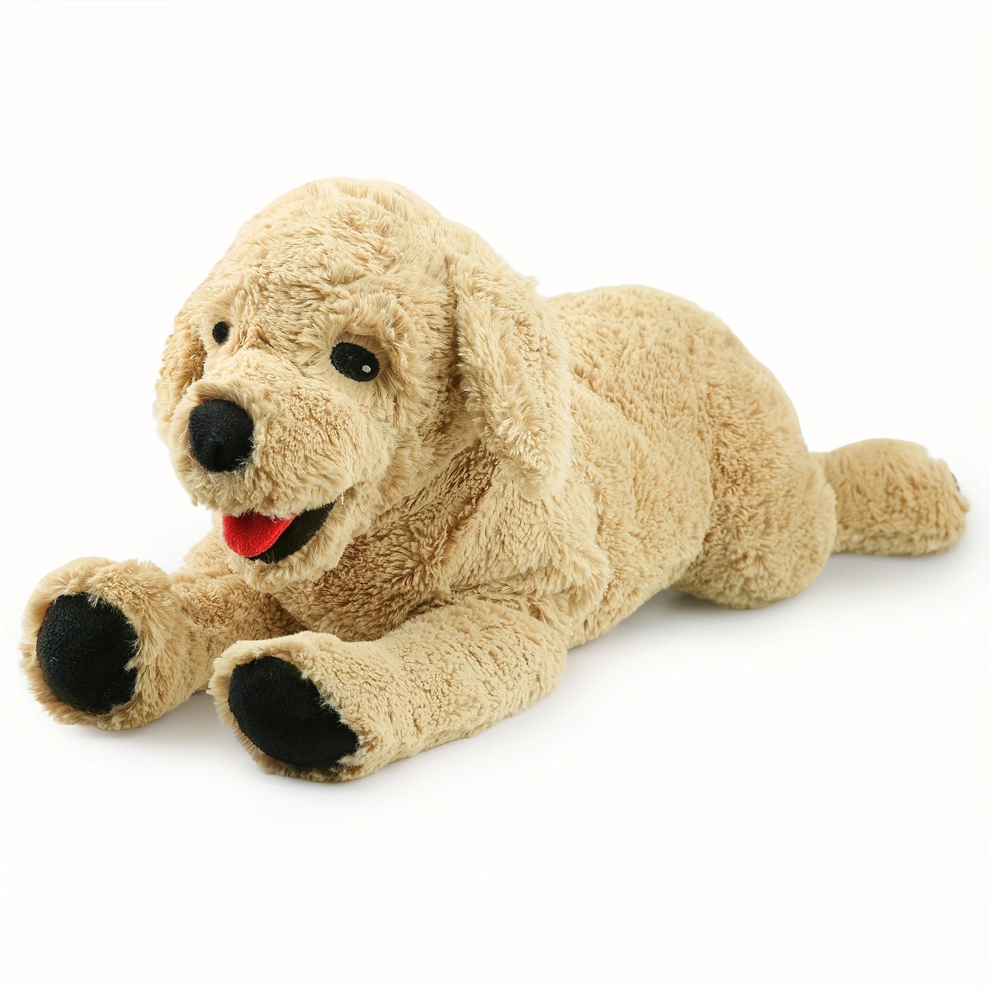 Plush Toy Golden Retriever 21-Inch Lying Puppy with Soft Coat for Large Cuddly Display and Gifting